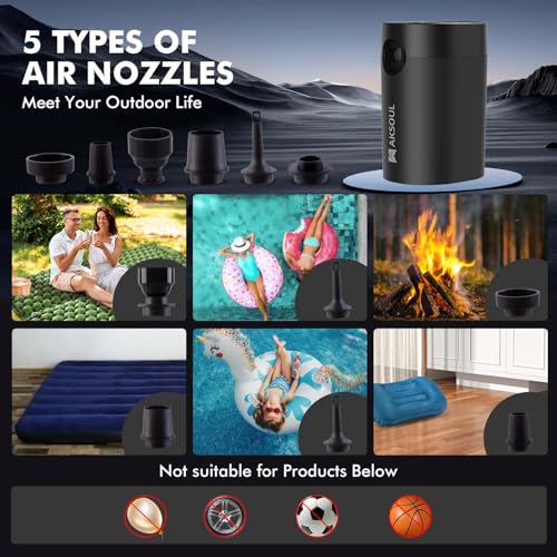 Portable Electric Air Pump for Inflatables - Air Mattress & Pool Floats