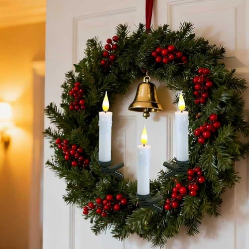 BuyXIU White Rechargeable Flameless Clip-On Christmas Tree Candles with Remote & Timer