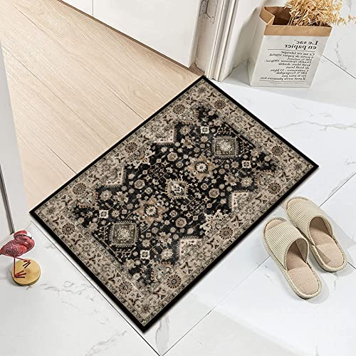 Washable Runner Rug 2x3 Non-Slip Vintage Distressed Entryway Kitchen Mat