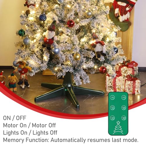 Blissun 360° Rotating Christmas Tree Stand with Remote Control, 7.5ft Fit, 23.8 Inch