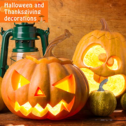 48 Pcs Artificial Pumpkin Stems for Crafts, Plastic DIY Harvest Decor