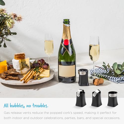 Dreamfarm Champop Champagne Bottle Opener - Twist & Pop Corkscrew with Safety Catch (Variation 1)