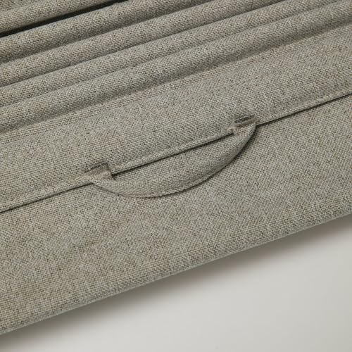 Cordless No-Drill Roman Shades - Blackout Window Blinds, 35" x 64", Beige