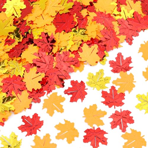 Aecsze Thanksgiving Style Fall Leaf Confetti 60g Autumn Party Decor
