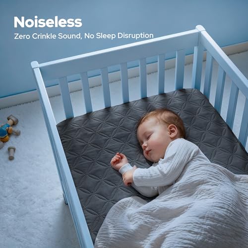 BEDLORE Waterproof Crib Mattress Protector 2-Pack - 52" x 28" Noiseless Cover