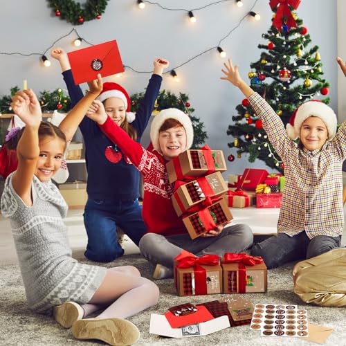 Funrous Classic Style Christmas Money Gift Card Holders Set with Envelopes & Stickers - 40 Pack