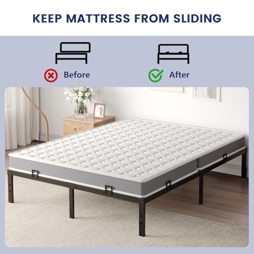Adjustable Anti-Slip Mattress Stopper Gaskets for Metal Bed Frames - 4 Pack