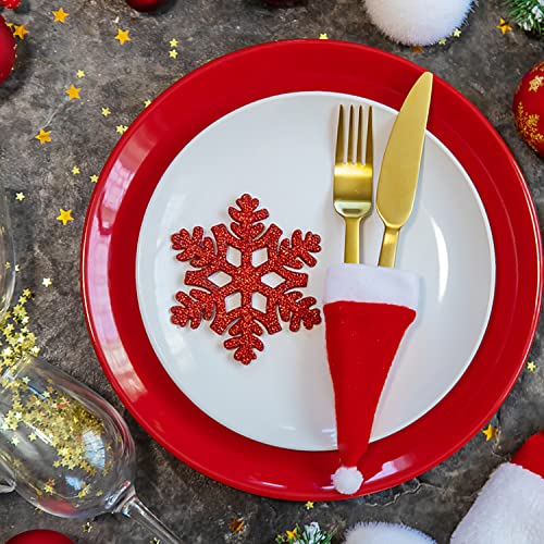 FOIMAS 36 Pack Mini Santa Hats for Wine Bottles & Party Decor