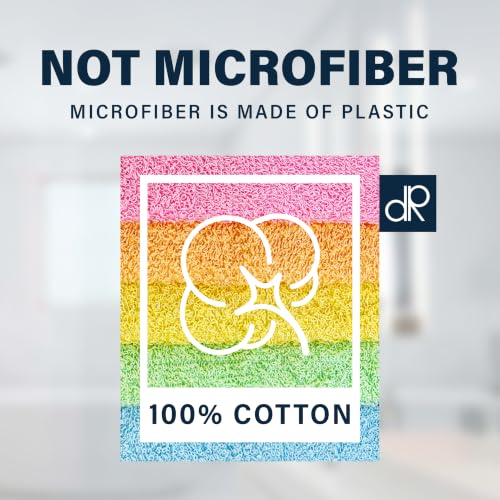 DecorRack 10 Pack 100% Cotton Wash Cloth, Luxurious Soft, 12 x inch