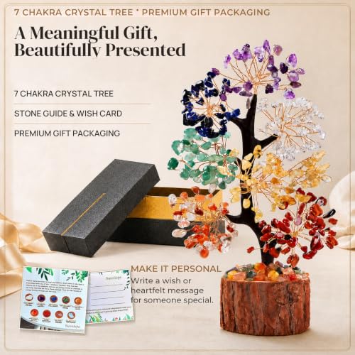 7 Chakra Crystal Tree of Life - Handmade Natural Healing Decor