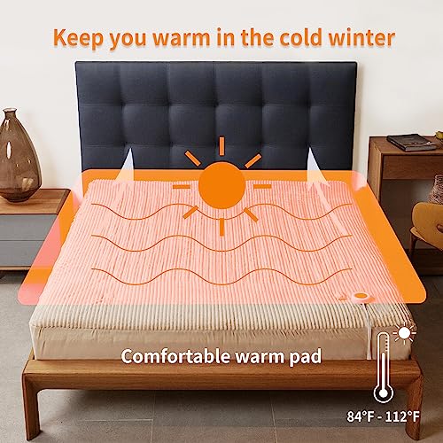Electric Heated Mattress Pad Twin Size with 6 Heat Settings