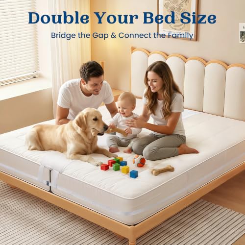 8-Inch Bed Bridge Twin to King Converter Kit with Adjustable Strap