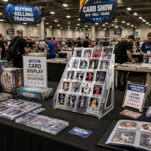 5-Tier Graded Trading Card Display Stand for Sports Card Collectors