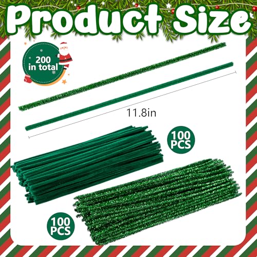 Green Glitter Fuzzy 11.8