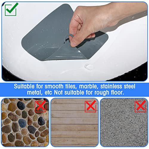 6-Pack Silicone Drain Covers - 6x6 Inch Flat Tub Stopper for Odor Control