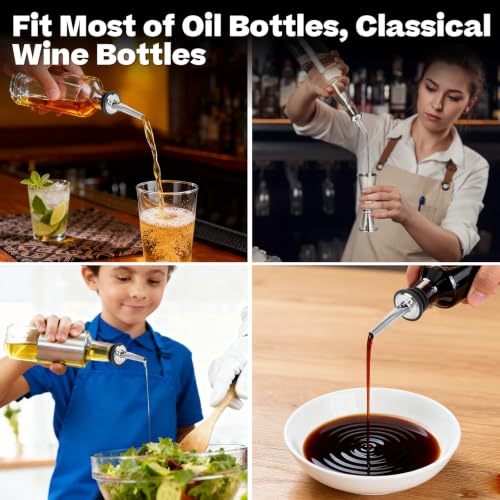 Stainless Steel Bartending Jigger Set with Pour Spouts - Precise Cocktail Measurement Tools