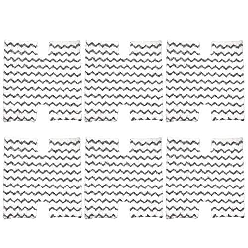 6 Pack Microfiber Steam Mop Replacement Pads for Hard Floor Cleaning