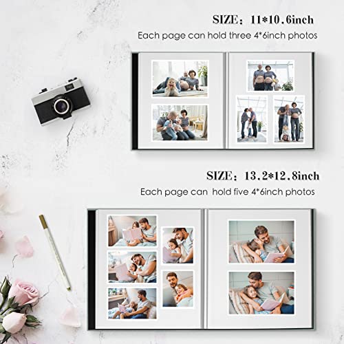 Large Self-Adhesive Photo Album Scrapbook - 40 Pages Linen Memory Book