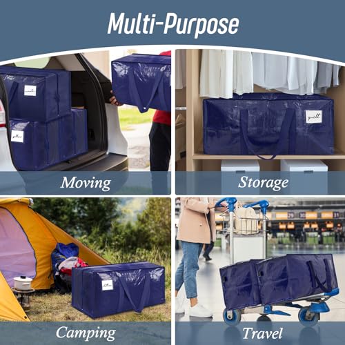 FYGRIP Extra Heavy Duty Large Moving Bags 6 Pack, Dark Blue