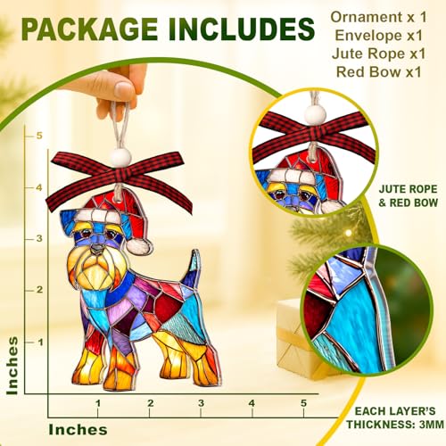 Schnauzer Ornament - Mini Schnauzer Christmas Ornament, Holiday Keepsake, Includes Gift Box (Variation of THIS listing)