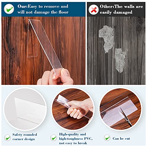 8-Pack Clear Under Sofa Blocker - Adjustable 126-Inch Couch Gap Barrier
