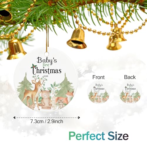 Baby's First Christmas Ornament 2026, Ceramic Keepsake with Gift Box