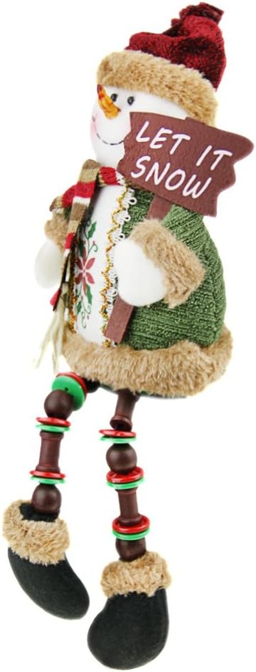 BXT Plush Snowman Shelf Sitter | Cute Christmas Holiday Decor for Home Decoration