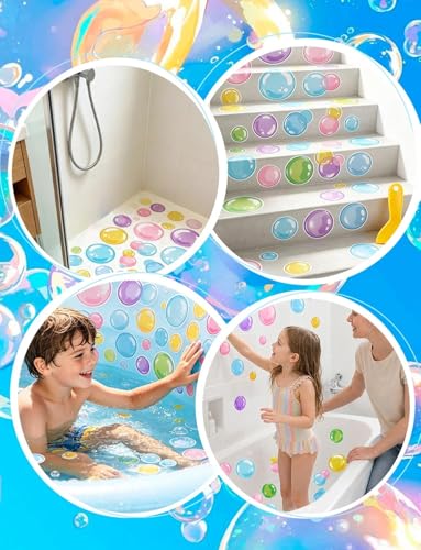 33-Piece Anti-Slip Bathtub Stickers with Bubble Design and Scraper Tool