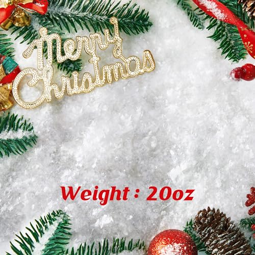 20oz White Artificial Fake Snow for Christmas Village Decor & Crafts