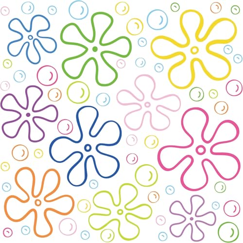 156PCS Under The Sea Wall Decals – Removable Ocean Bubble & Flower Stickers