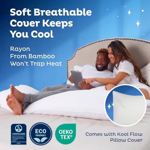 Cooling Full Body Pillow for Side Sleepers - Shredded Memory Foam, 20x54