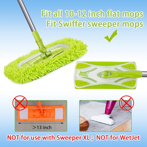 Reusable Microfiber Mop Pads - Washable Wet & Dry Sweeping Refills (4 Pack)