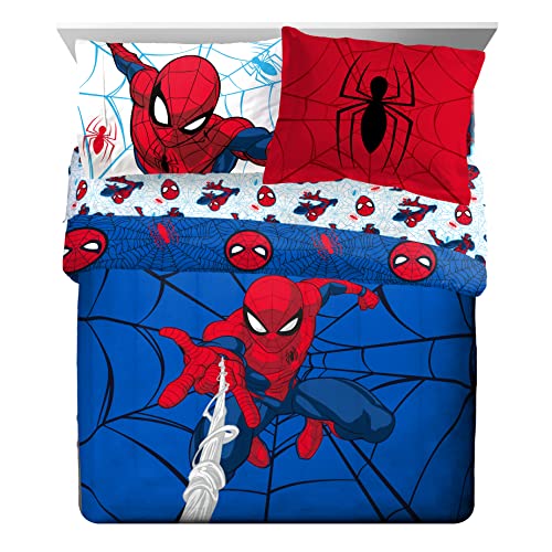 Kids Spider-Man 7-Piece Queen Bed in a Bag Bedding Set