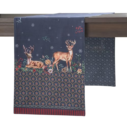 Maison d' Hermine Christmas Joy 14.5" x 108" Double Layer Cotton Table Runner
