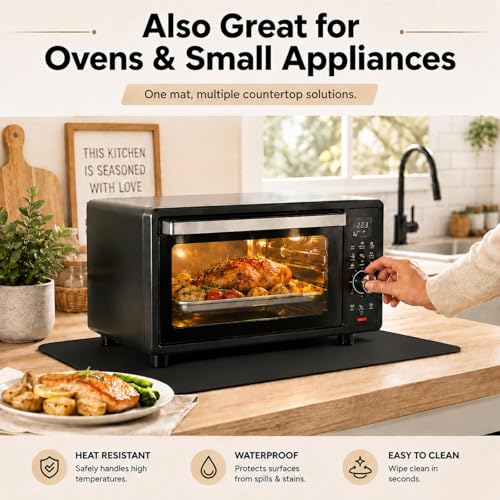 2-Pack Heat Resistant Countertop Mat for Air Fryers and Kitchen Appliances