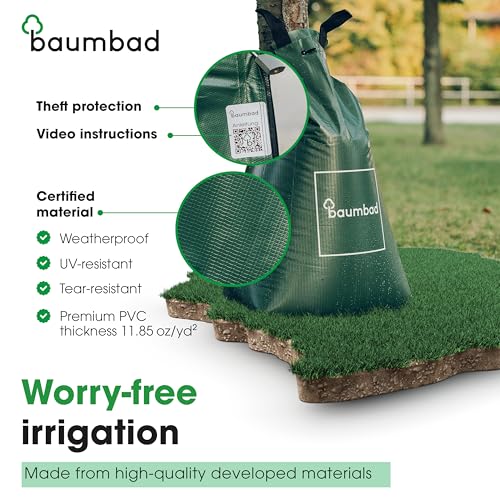 20 Gallon Slow Release Tree Watering Bag - UV Resistant Green PVC