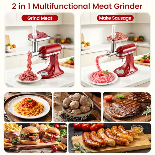 Stainless Steel Meat Grinder Attachment for Stand Mixers