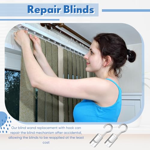6 Set Mini Blind Wand Replacement Parts for 1 Inch Square Headrail