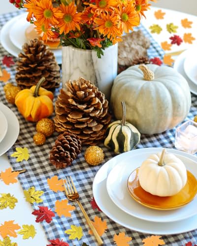 Aecsze Thanksgiving Style Fall Leaf Confetti 60g Autumn Party Decor