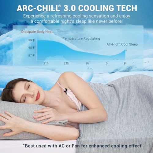 Elegear Arc-Chill 3.0 Reversible Cooling Blanket - Twin Size, Grey