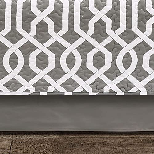 Navy & White Trellis 6-Piece Daybed Cover Set with Bed Skirt & Shams