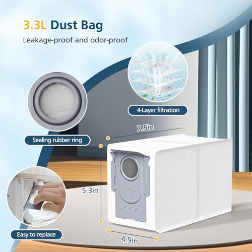 Lacvik Replacement Parts Kit for Roborock Qrevo S5V Edge Curv Vacuum