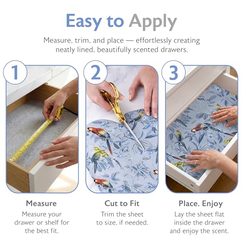 Scented Drawer Liners for Dressers and Cabinets - Non-Adhesive Paper