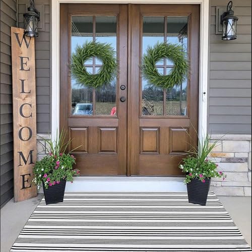 MDSTBN 26 Inch Real Touch Pine Wreath No Berries Christmas Front Door Decor