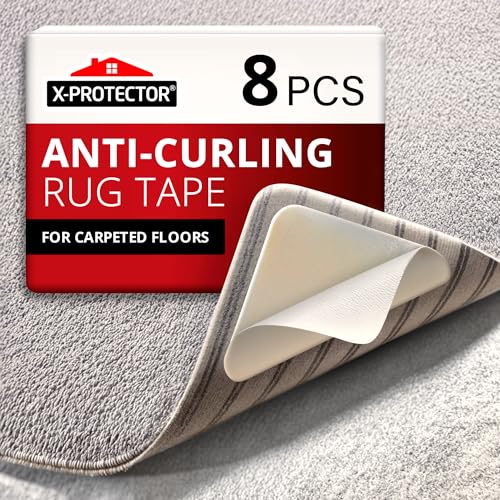 Anti-Slip Rug Grippers for Carpet - 8 Pack Non-Slip Carpet Corner Tape