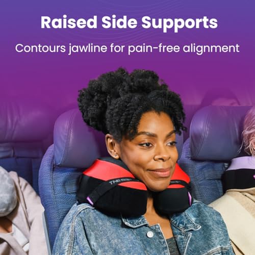 Travel Neck Pillow with 360-Degree Support | Memory Foam, Attachment Straps