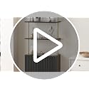 71-Inch Ladder Bookshelf with Storage Cabinet, Wall-Mounted Display Shelf