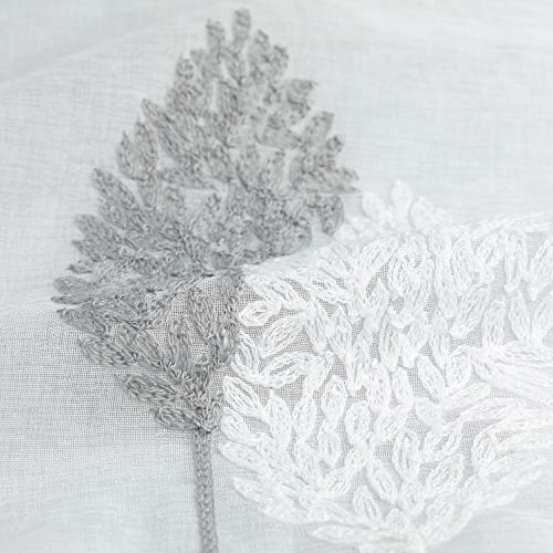 Leaf Pattern Tier Curtain & Valance Set – 3 Panels for Kitchen