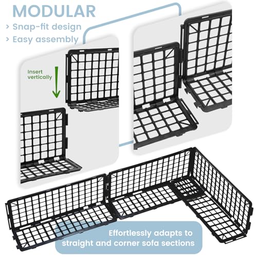 Adjustable Under Bed Blocker for Pets, 8-Piece Plastic Barrier Set