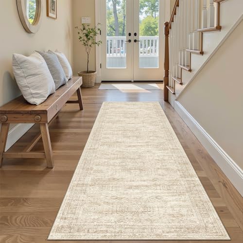 2x6 Washable Runner Rug, Non-Slip Vintage Kitchen Hallway Carpet Mat